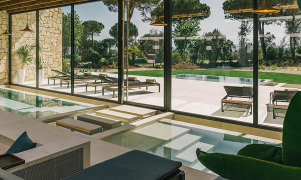 Elegant modern thermal baths at the Camiral a Quinta de Lago PGA Resort in Girona