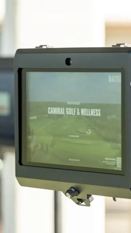 TrackMan Golf Simulator Screen at Camiral Golf Hub Girona