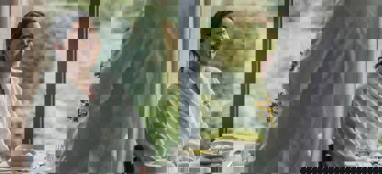 Woman enjoys rejuvenating meal at Camiral A Quinta do Lago Resort wellness spa