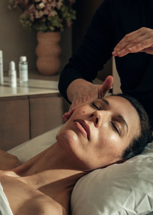 Facial massage for woman at 5* wellness centre spa at Camiral in Girona