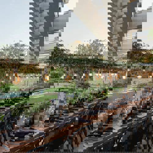 Boutique luxury outdoor wedding venue at Camiral Hotel