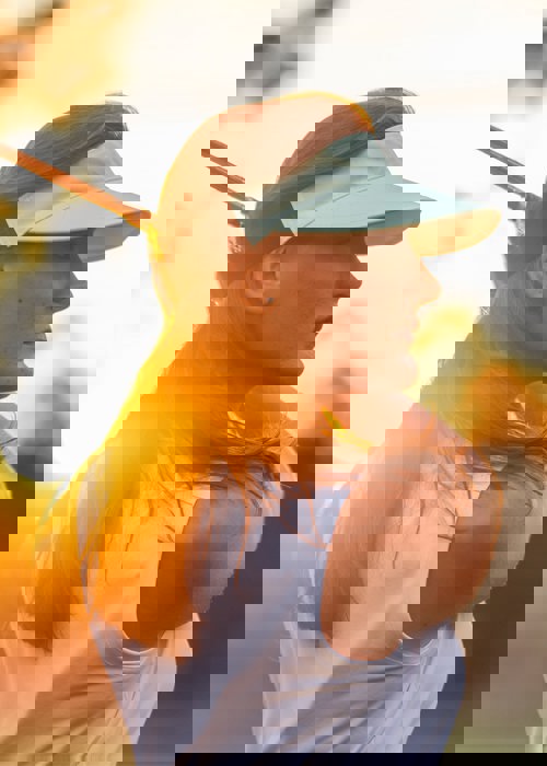 Golfer at Sunset on Camiral Stadium Course Girona Spain