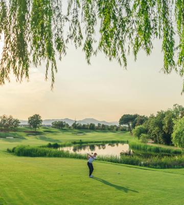 Sunset Golf Shot at Camiral Girona Resort