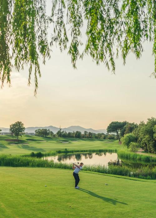 Sunset Golf Shot at Camiral Girona Resort