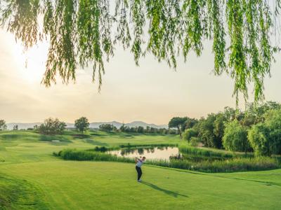 Sunset Golf Shot at Camiral Girona Resort