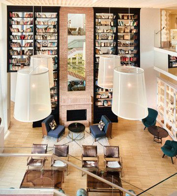 Hotel Camiral Communal Areas with Library and Luxury Furniture