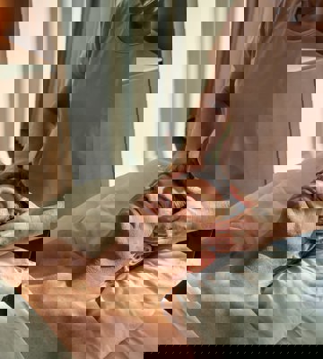 Man receiving massage facial in luxury elegance at the Camiral Resort in Girona