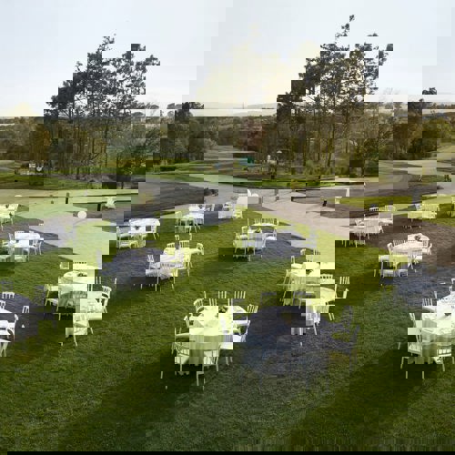 Outdoor elegant wedding venue at Camiral PGA Resort in Girona