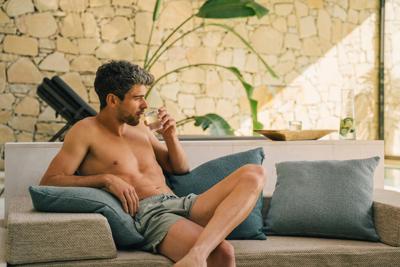 Man enjoys sports recovery at the luxury Camiral 5* PGA Golf Resort