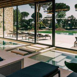 Relaxing thermal baths indoor and outdoor at luxury Camiral resort wellness spa in Catalunya