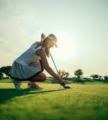 Golfer Teeing Off on Camiral Tour Course Hole 12 at PGA Catalunya Resort Girona
