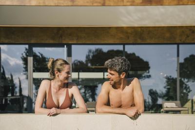Couple enjoy luxury 5* Spa Wellness Centre in Girona
